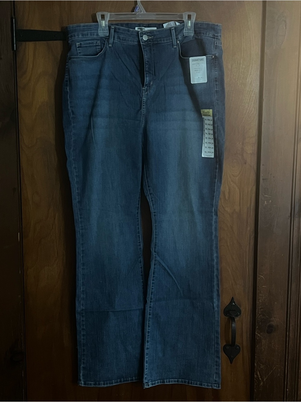 Signature by Levi Strauss Dark Blue Flare Jeans 18Long